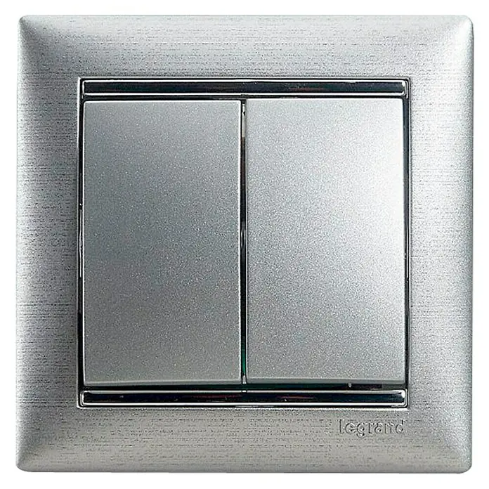 Legrand Serienschalter Valena - Aluminium, Kunststoff, Unterputz