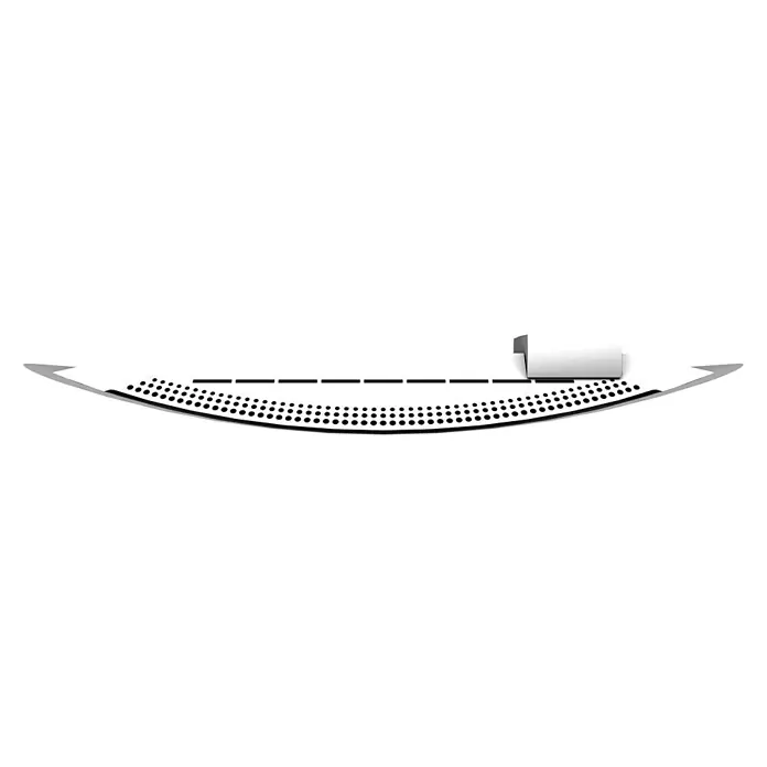ClimaStar Speichersteinheizung Curve Standard - 2.000 W, L x B x H: 100 x 14 x 55 cm, Weiß - Ansicht von oben