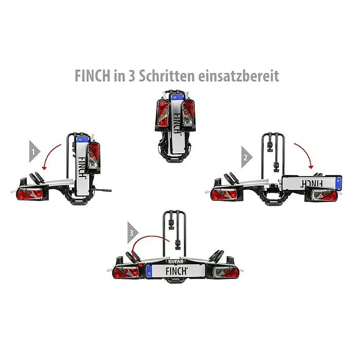 Eufab Fahrradträger Finch - Geeignet für: 2 Fahrräder/E-Bikes, Traglast: 60 kg