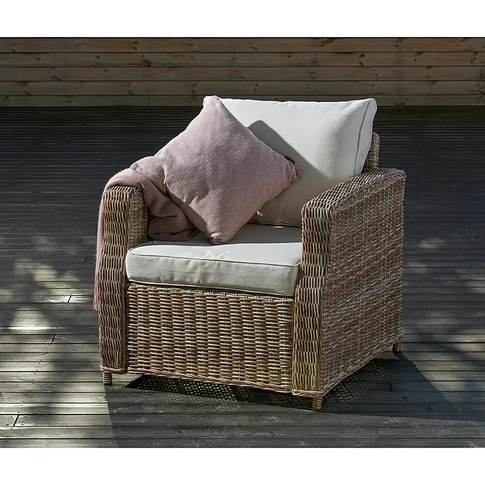 Sillón de conjunto Gotland - Ancho: 80 cm, Material superior: Ratán sintético
