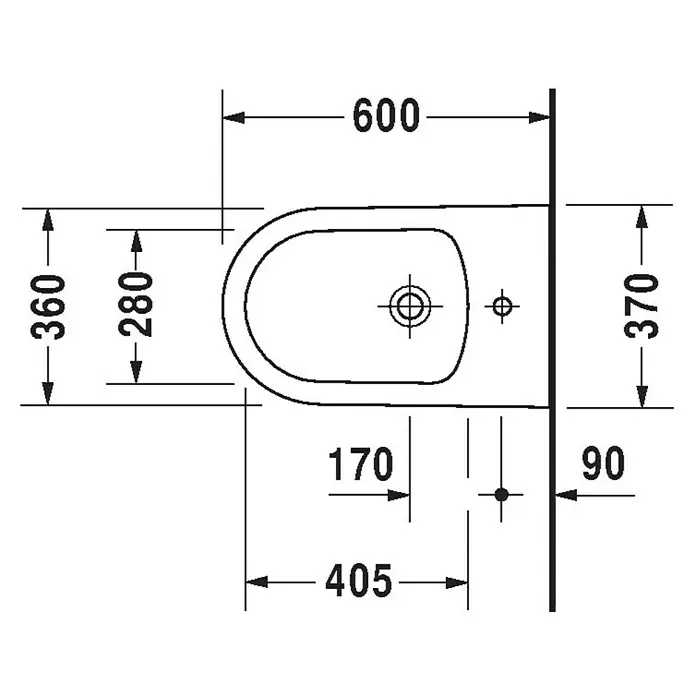 Duravit ME by Starck Stand-Bidet - Ohne Spezialglasur, Keramik, Weiß