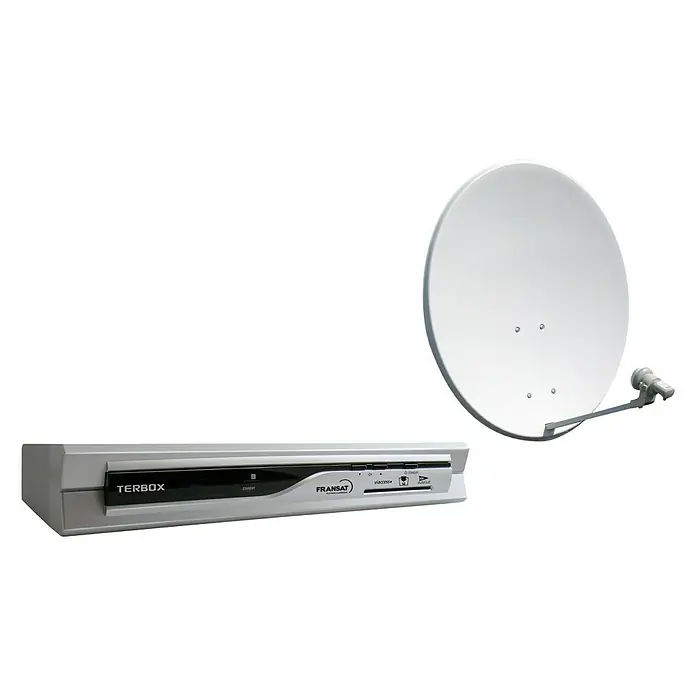 Metronic Antena parabólica Kit SAT - Blanco, Diámetro: 60 cm
