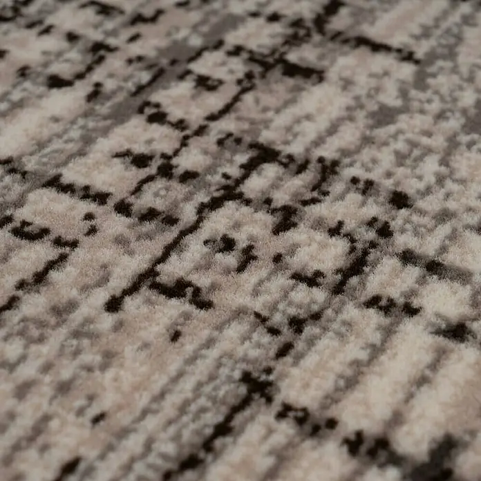 Kayoom Kurzflorteppich Vancouver 310 - Beige/Braun, 150 x 80 cm, 100 % Polypropylen - Detailaufnahme