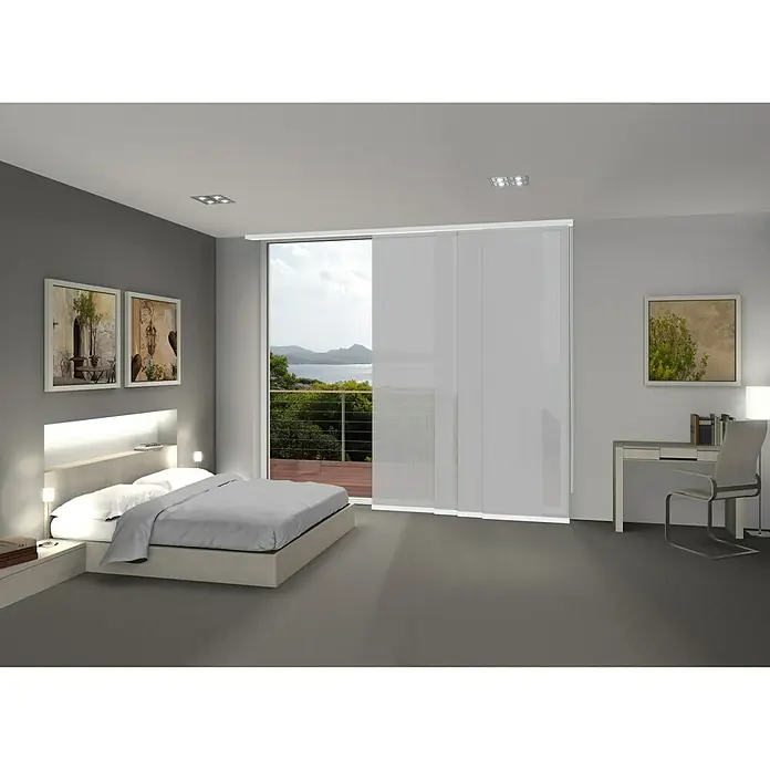 Viewtex Panel japonés Screen gris perla - 79% PVC y 21% poliéster, An x Al: 191 x 270 cm