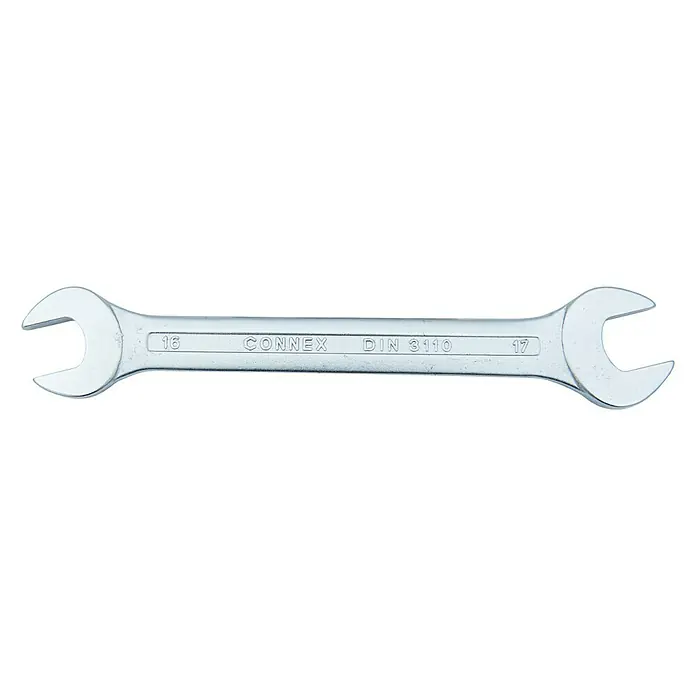 Llave fija de doble boca DIN 3110 - Ancho de llave: 16 x 17 mm, DIN 3110