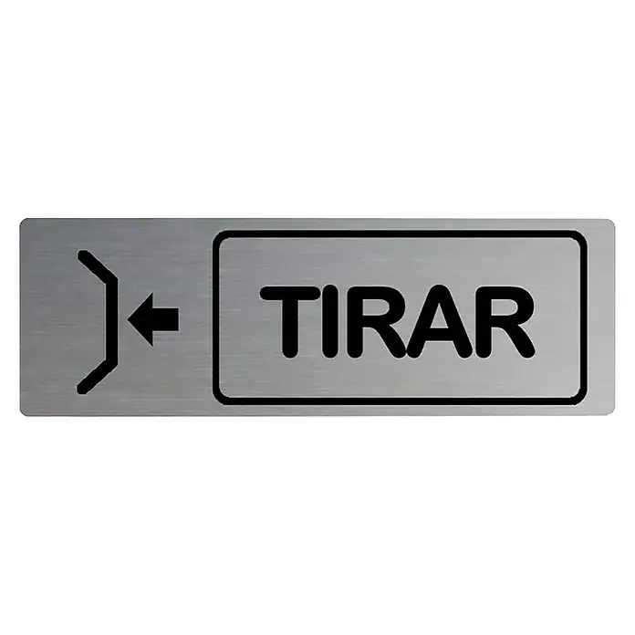 Rótulo - Plateado/Negro, Tirar