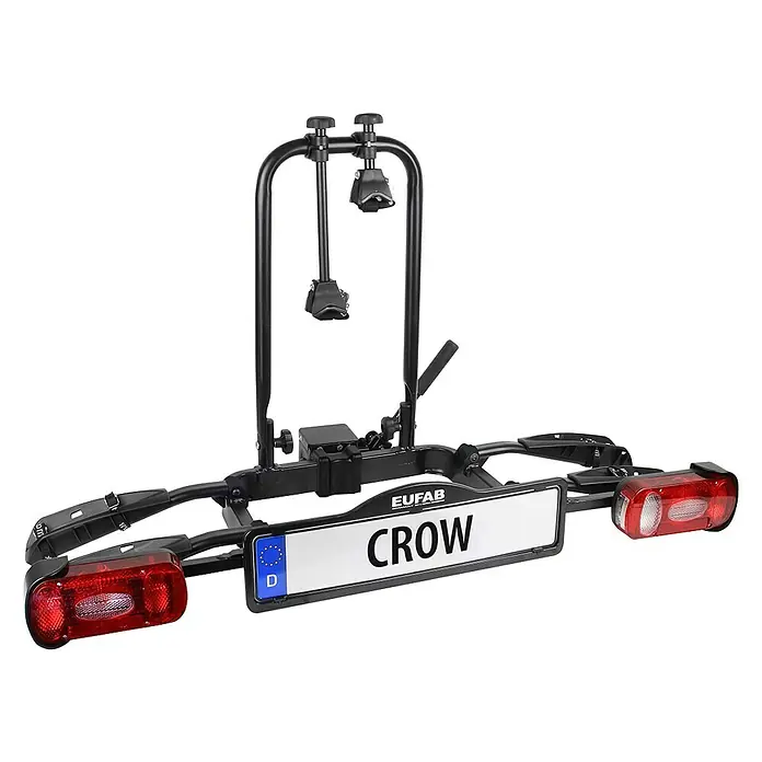 Eufab Fahrradträger Crow - Geeignet für: 2 Fahrräder, Max. Ladegewicht: 50 kg, Passend für: Fahrzeuge mit Anhängerkupplung - Linke Seitenansicht