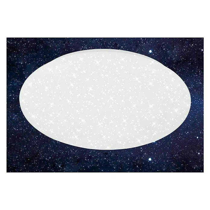 Brilo Plafón LED cielo estrellado - 18 W, L x An x Al: 38,9 x 38,9 x 11 cm, Blanco, Blanco neutro