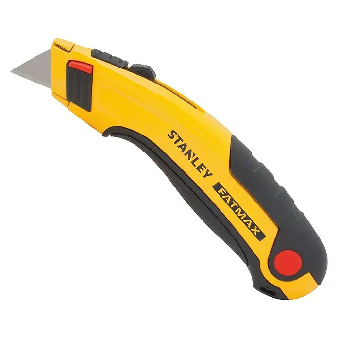 Stanley FatMax Cuchillo cúter - Cuchilla trapezoidal, Depósito de cuchillas en carcasa