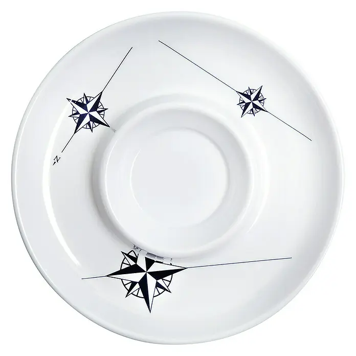 Marine Business Northwind Set de vajilla para desayuno - 6 piezas, Plástico, Blanco, Azul
