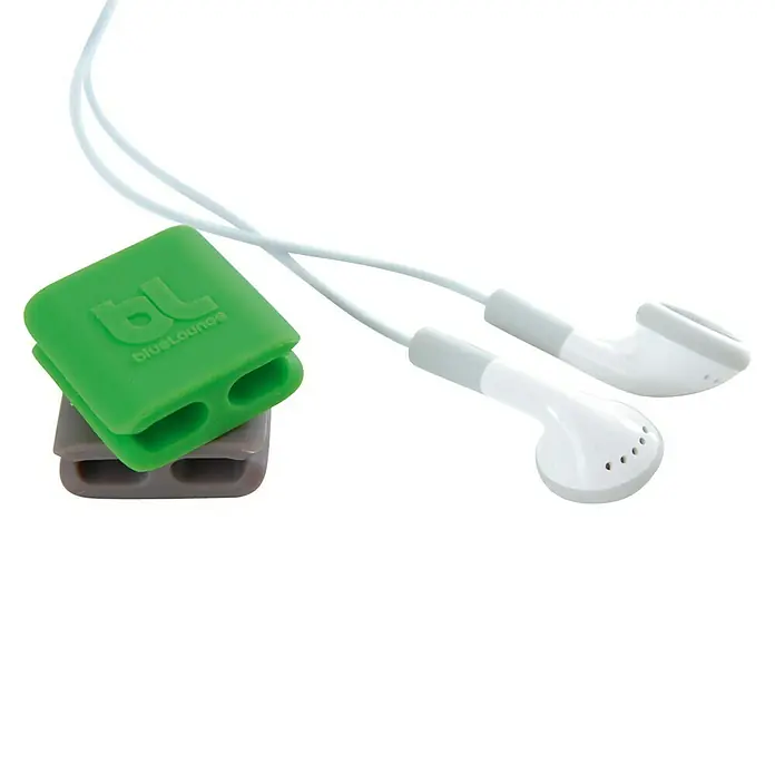 Fijación para cables de clip - Gris/verde, 6 ud.