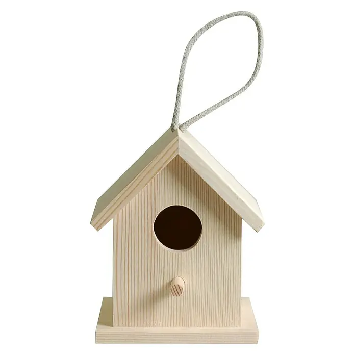 Artemio Caja de madera Nido - 10 x 8,5 x 13 cm, Natural/marrón claro