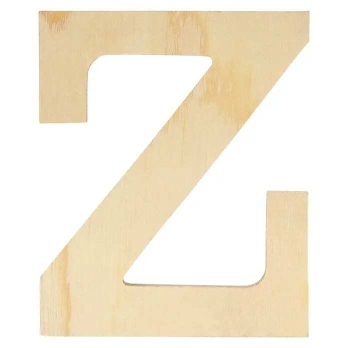 Artemio Letra de madera - Motivo: Z, L x An x Al: 11,5 x 1 x 11,5 cm, Madera