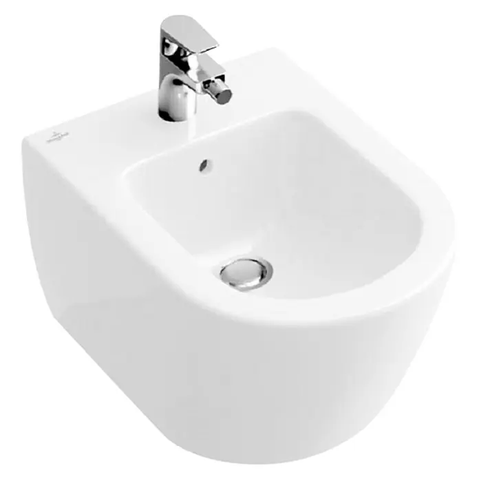 Villeroy & Boch Subway 2.0 Wand-Bidet - Ohne Spezialglasur, Keramik - Vorderansicht