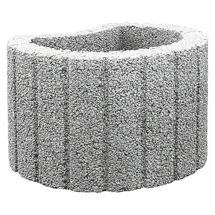 Pflanzstein - Grau, Ø x H: 40 x 25 cm, Beton