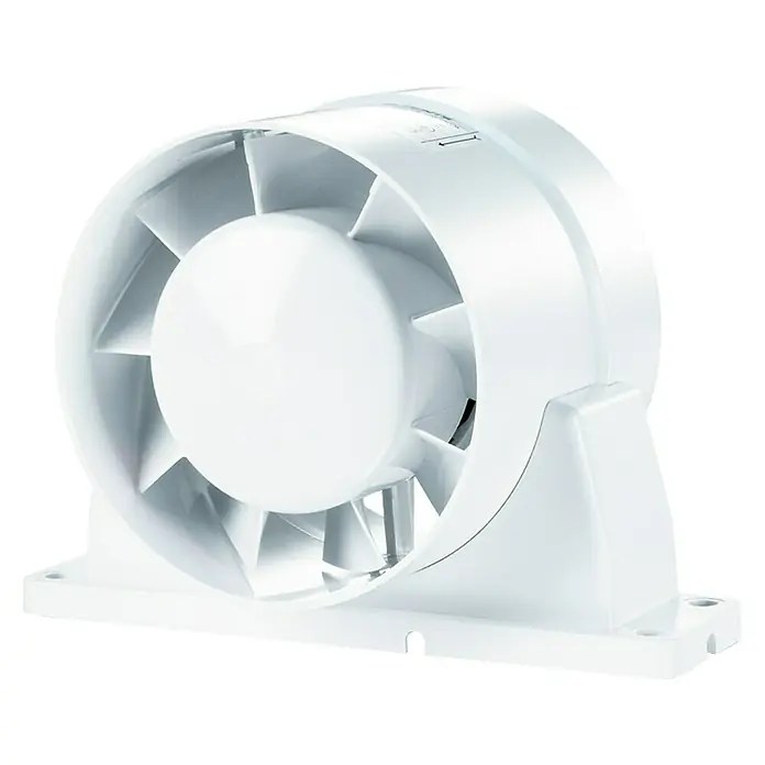 Extractor tubular de baño VKOk In-Line 100 con soporte - 100 mm, Potencia de aire máx.: 135 m³/h
