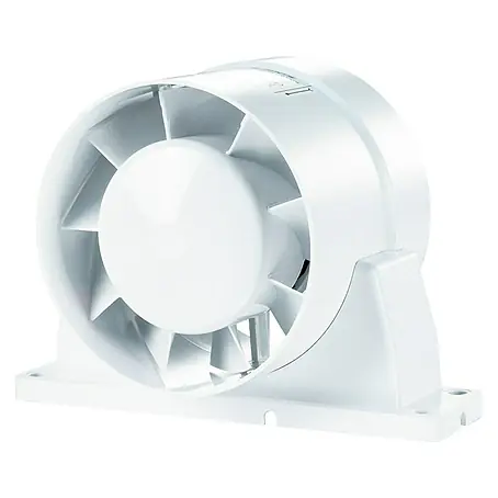 Extractor tubular de baño VKOk In-Line 100 con soporte