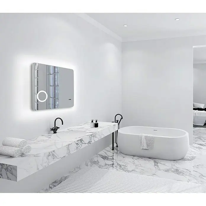 DSK LED-Lichtspiegel Silver Shadow - 80 x 70 cm, Sensorschalter - Stimmungsaufnahme