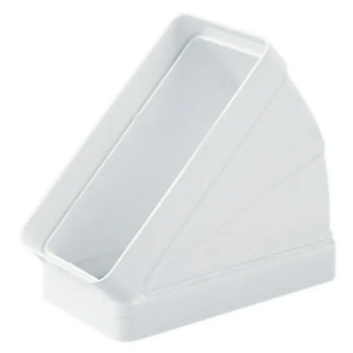 Codo horizontal rectangular Tubpla - 120 mm, 45 °
