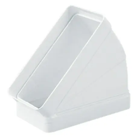 Codo horizontal rectangular Tubpla