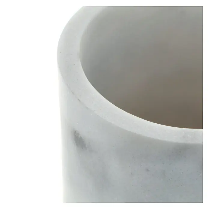 Camargue Zahnputzbecher Marmel - Polyresin, Weiß
