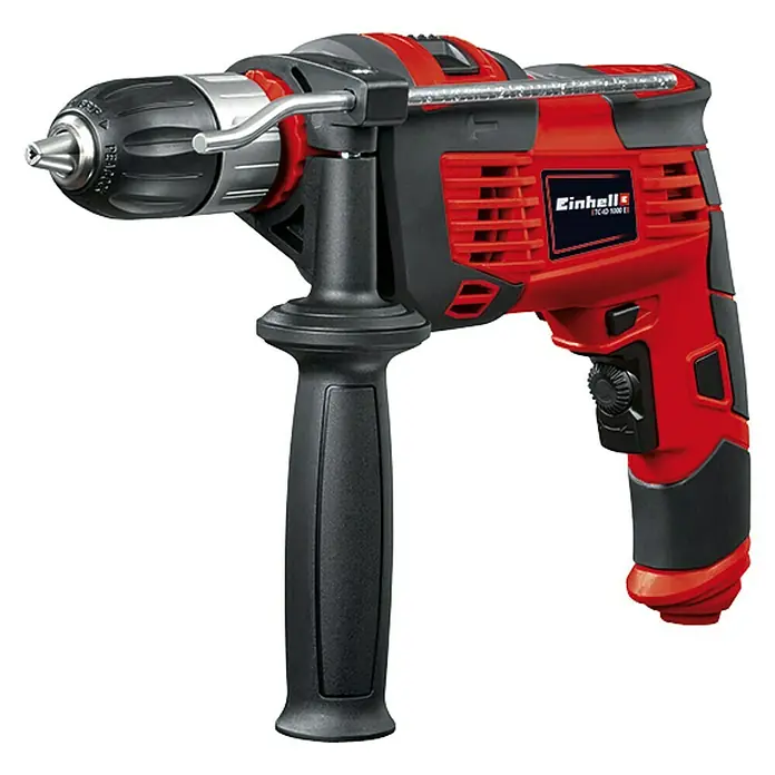Einhell Schlagbohrmaschinen-Set TC-ID 1000 E Kit - 1.010 W, Leerlaufdrehzahl: 0 U/min - 3.000 U/min - Linke Seitenansicht