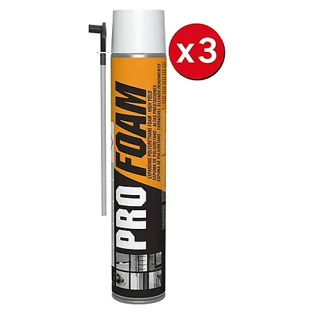 Soudal  Espuma de PU ProFoam Pack 3 unidades