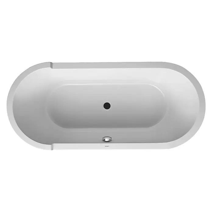 Duravit Starck 1 Freistehende Badewanne - 180 x 80 cm, Sanitäracryl, Weiß - Vorderansicht