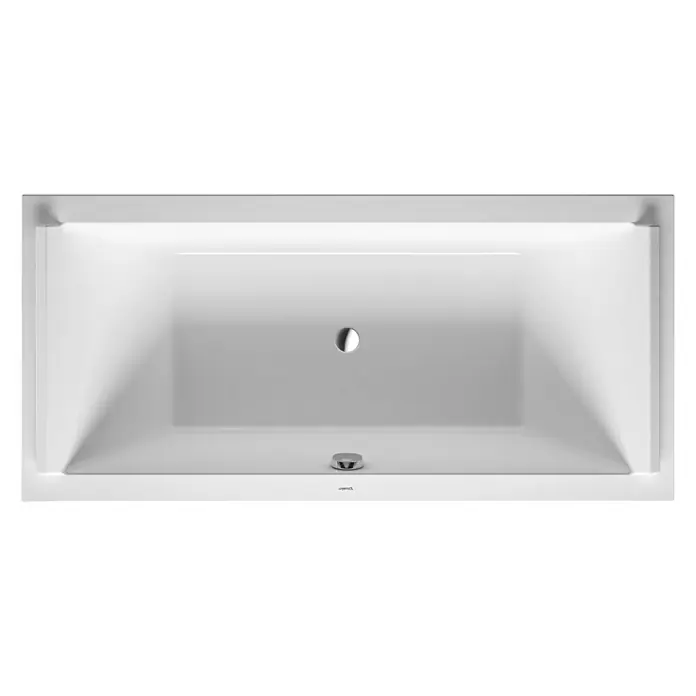 Duravit Starck 1 Badewanne Typ 3 - 190 x 90 cm, Sanitäracryl, Weiß - Vorderansicht