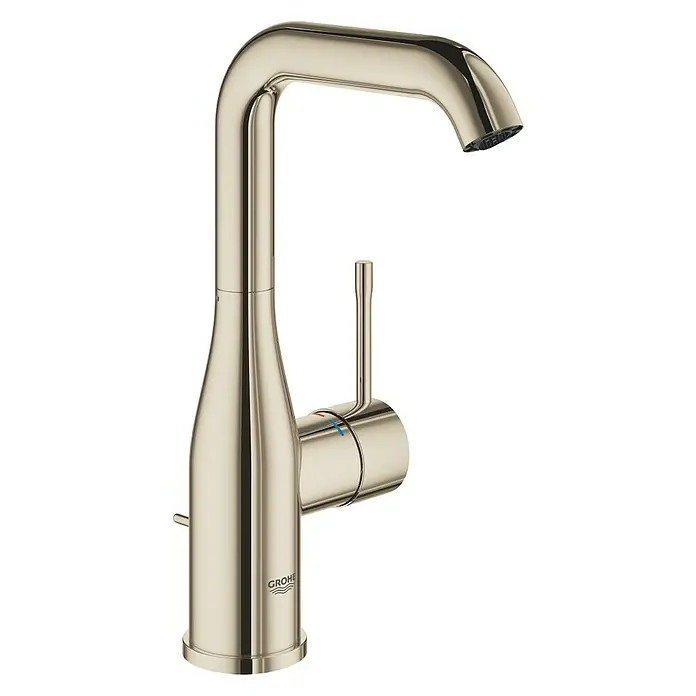 Grohe Essence New Waschtischarmatur L-Size - Mit Zugstange, Nickel - Vorderansicht