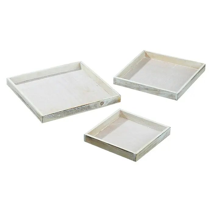 Deko-Tablett Antik - 1 Stk., Creme, 30 x 30 cm - Ansicht von oben