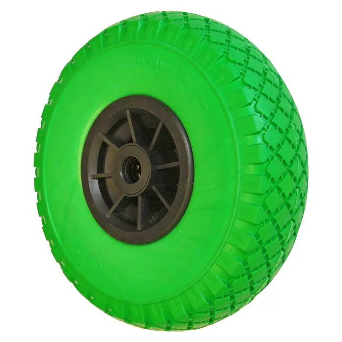 Schubkarrenrad - Durchmesser: 26 cm, Traglast: 100 kg, Nabenbreite: 75 mm, Blockprofil - Rechte Seitenansicht