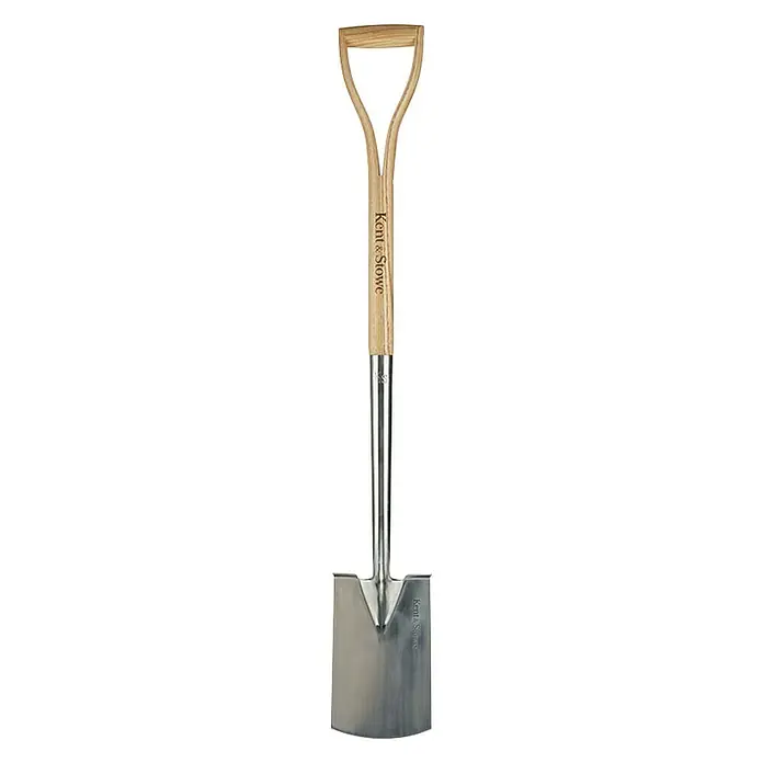 Kent & Stowe Gärtnerspaten - Arbeitsbreite: 14 cm, Langstiel - Vorderansicht