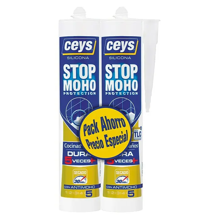 Ceys Silicona Stop Moho Pack 2 unidades - Blanco, 560 ml