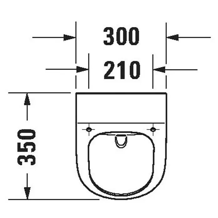 Duravit ME by Starck Urinal - Geeignet für: Montage mit Deckel, Unbeschichtet, Zulauf: Hinten, Absaugspülung, Farbe: Weiß, Mit Zielobjekt - Skizze