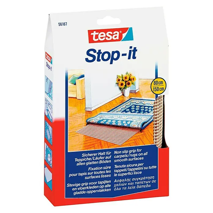 Tesa Antirutschmatte Stop-It - 150 x 80 cm, Rutschhemmend - Linke Seitenansicht