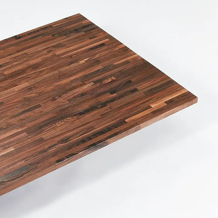 Exclusivholz Massivholzplatte - Walnuss, 260 x 80 x 2,6 cm - Vorderansicht