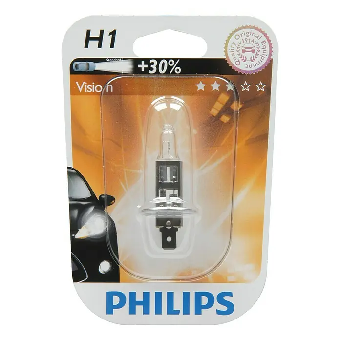 Philips Vision Koplampen H1 - H1, 1 st. - Vooraanzicht
