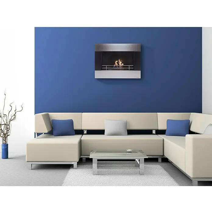 Purline Chimenea de bioetanol Ceo - 80 x 21 x 60 cm, Negro - Foto ambiente