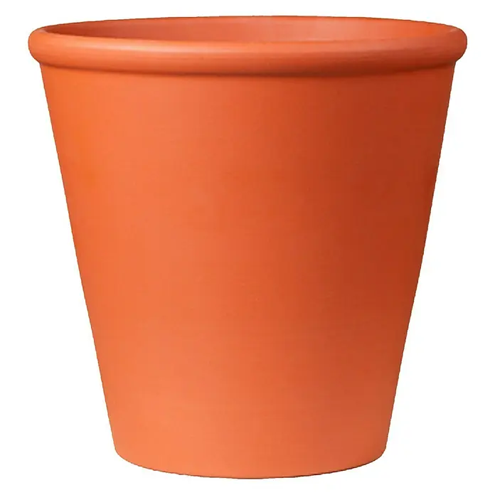 Növénytartó edény - Max. külső átmérő: 18 cm, Magasság: 19 cm, Terrakotta, piros - Elülső nézet