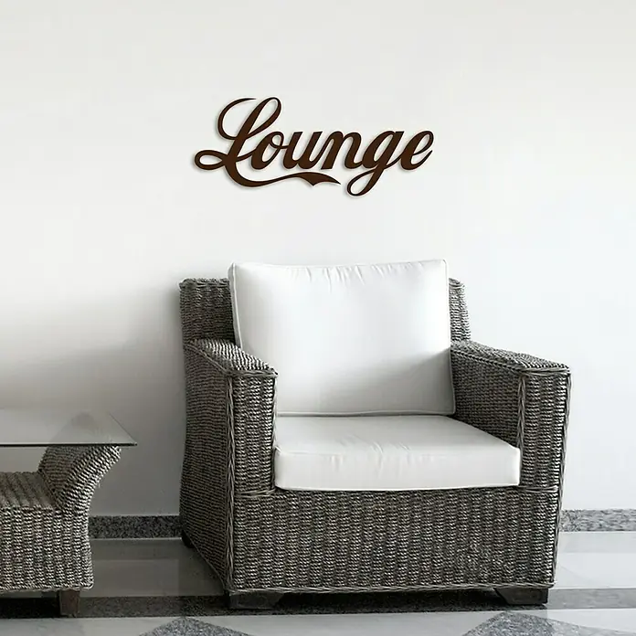 Wandobjekt - Lounge, Braun, 60 x 25 cm - Vorderansicht