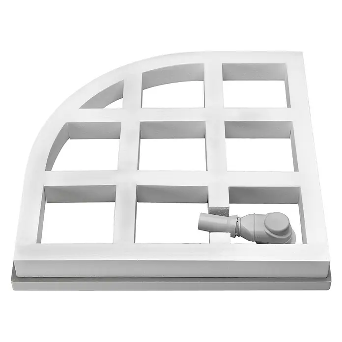 Ottofond Duschwanne Plano-VK - 90 x 90 x 2 cm, Sanitäracryl, Weiß - Ansicht von oben