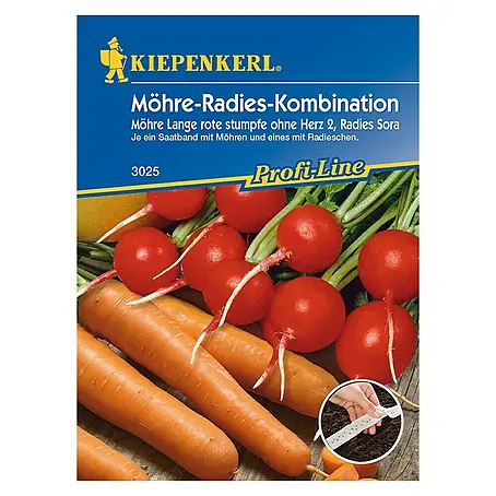 Kiepenkerl Profi-Line Gemüsesamen Möhre-Radies-Kombination