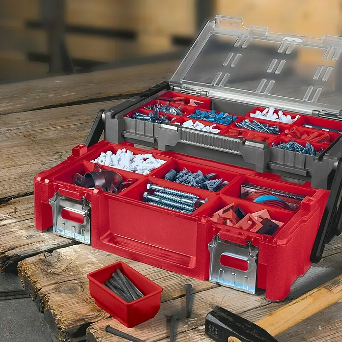 Keter Werkzeugkasten Organizer 18" - Anzahl Fächer: 18, 45,8 x 24 x 14,5 mm - Vorderansicht
