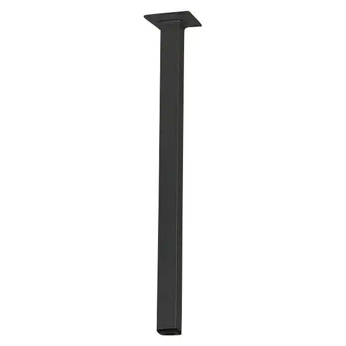 Element System Četverokutno čelično postolje - 25 x 25 x 200 mm, Nosivost: 30 kg, Boja: Crne boje - Dijagonalni pogled