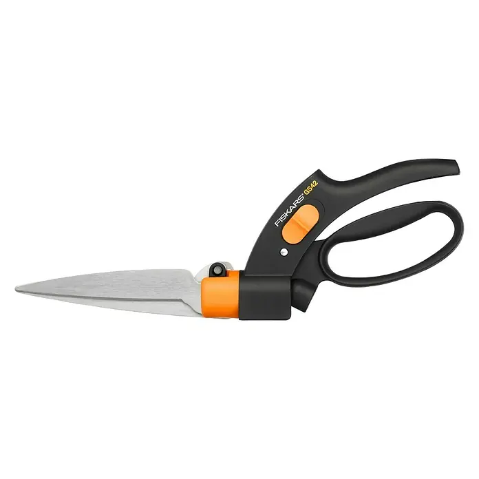 Fiskars Škare za obrezivanje rubova travnjaka Servo System GS42 - Duljina: 32 cm - Pogled s lijeve strane