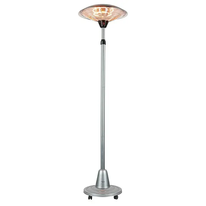 Voltomat HEATING Staande terrasverwarmer - 2.000 W, Hoogte: 215 cm, Zilver