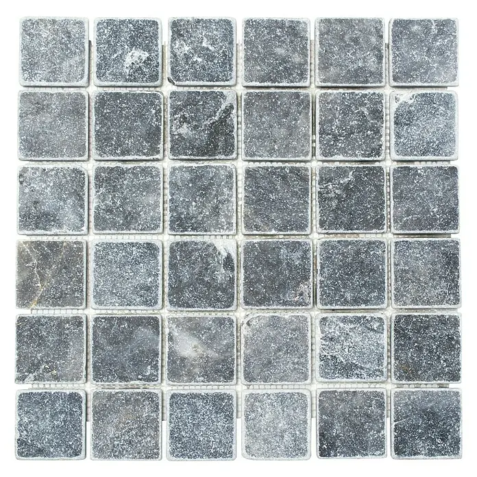 Mosaikfliese XNT 46628 - 30,5 x 30,5 cm, Schwarz, Matt - Ansicht von oben