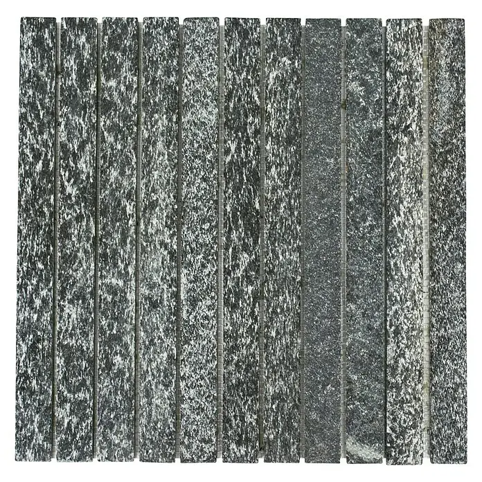 Mosaikfliese Stäbchen XQM 189 - 30,5 x 30,5 cm, Schwarz/Anthrazit, Matt - Ansicht von oben