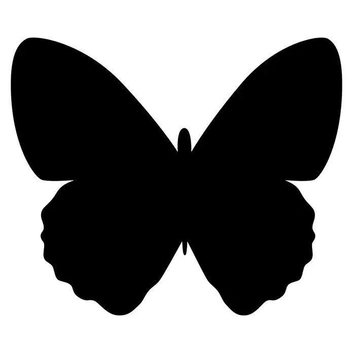 Pizarra de pared - Mariposa, Pizarra con marcador - Vista frontal